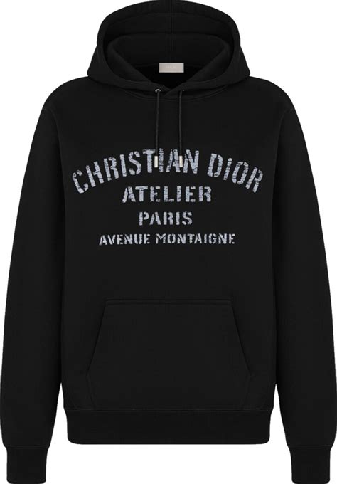 christian dior hoodie black|Christian Dior atelier jumper.